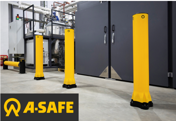 A-safe flexibler Poller absorbiert Stösse