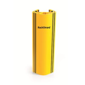 A-SAFE RackGuard Regalbeinschutz in gelber Ausführung als freigestellte Frontansicht